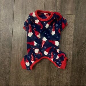 Festive Dog Pajamas with Santa Print